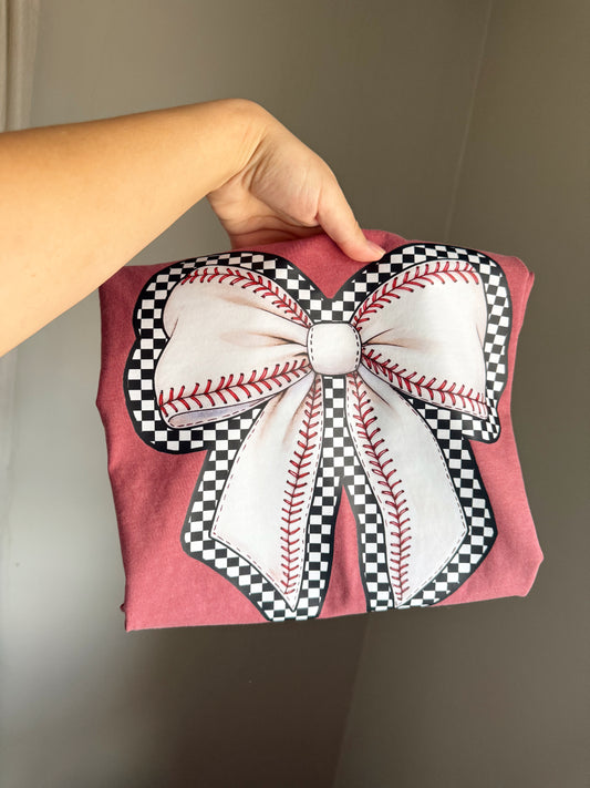Printed baseball bow
