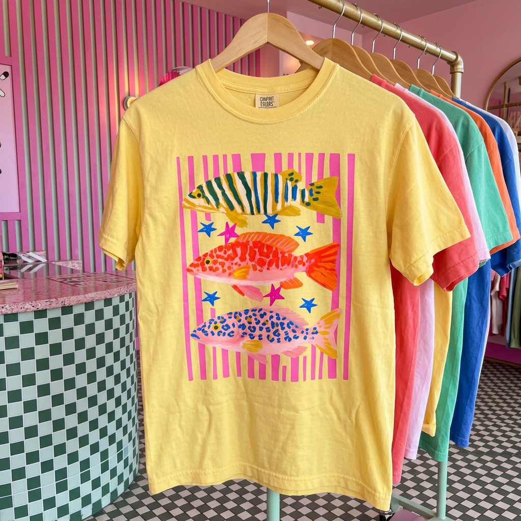 Printed trio fish