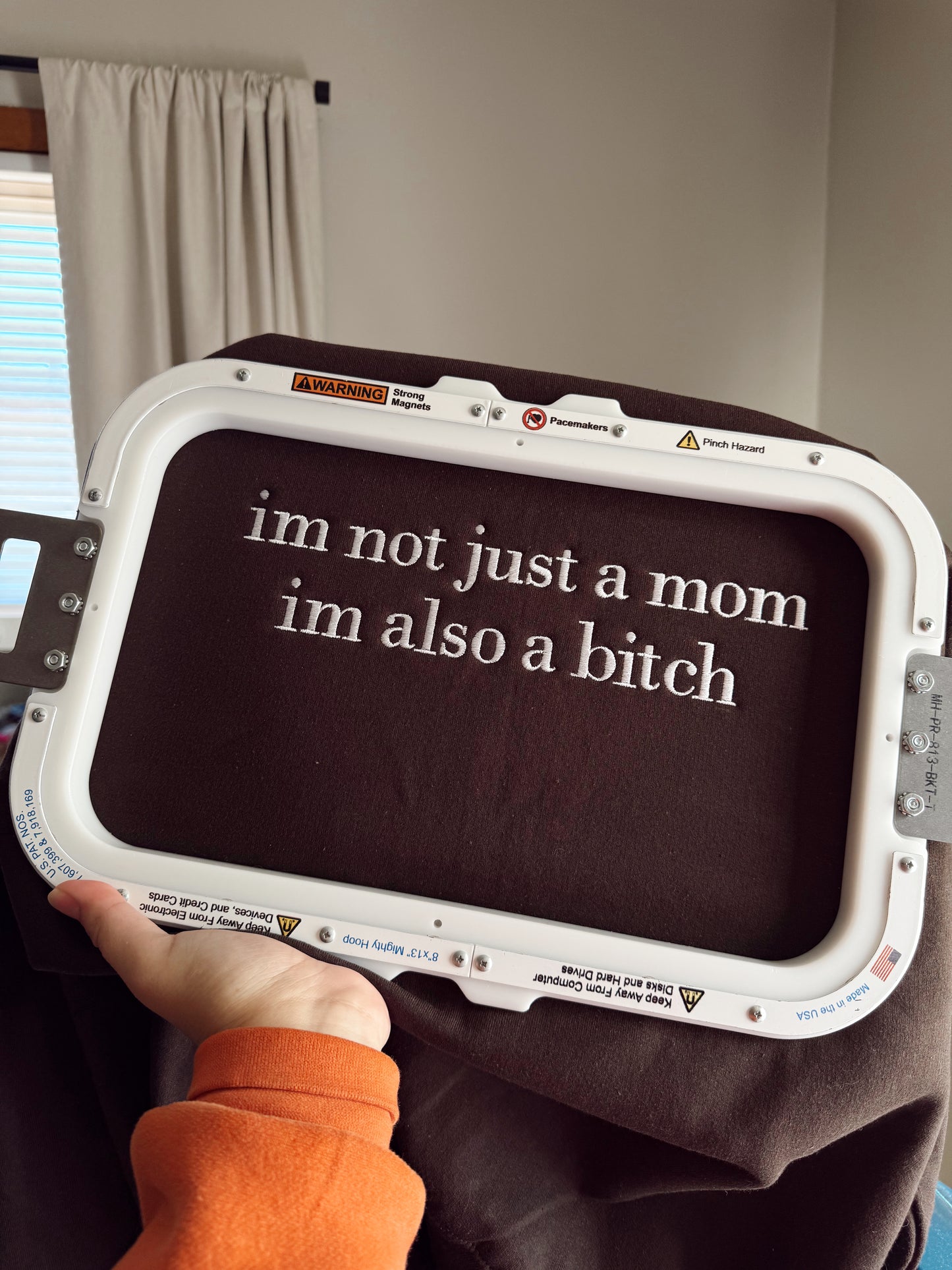 Embroidered i'm not just a mom, also a bitch