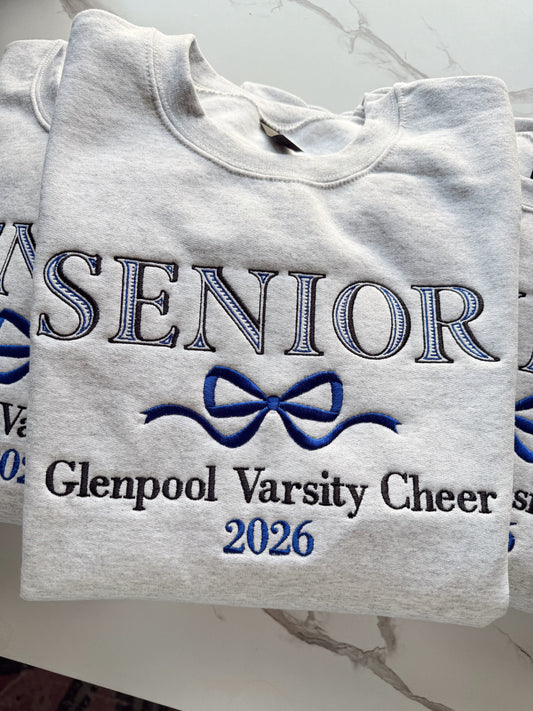 Embroidered custom senior