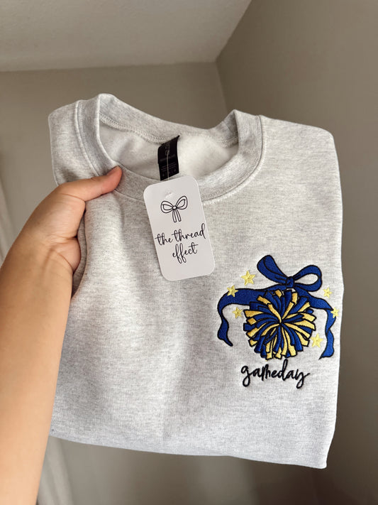 Embroidered cheer game day
