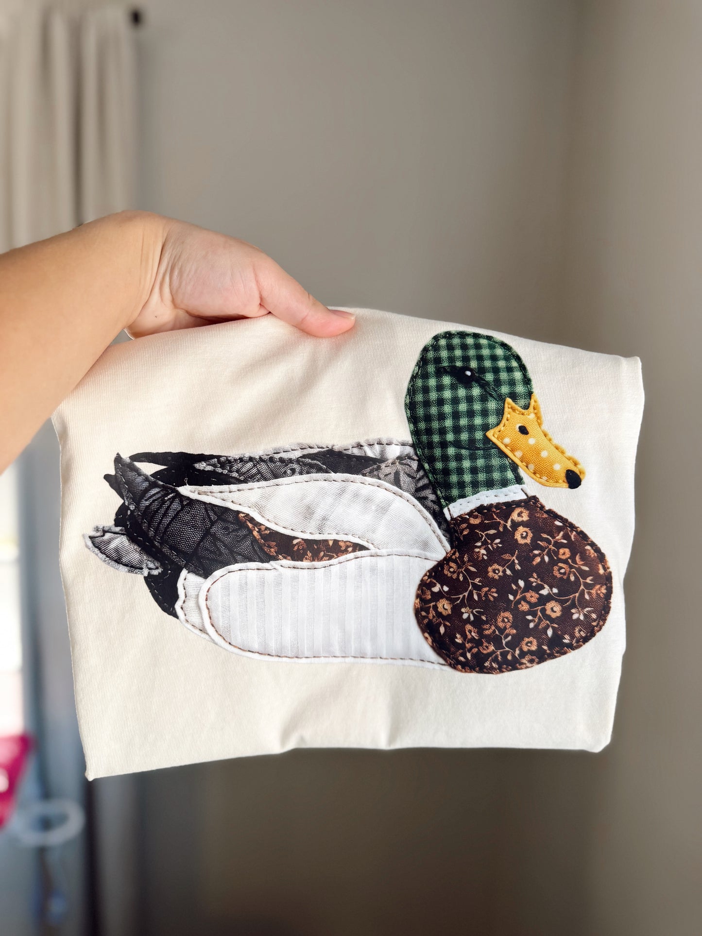 Faux patchwork goose