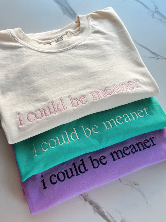 Embroidered I could be meaner