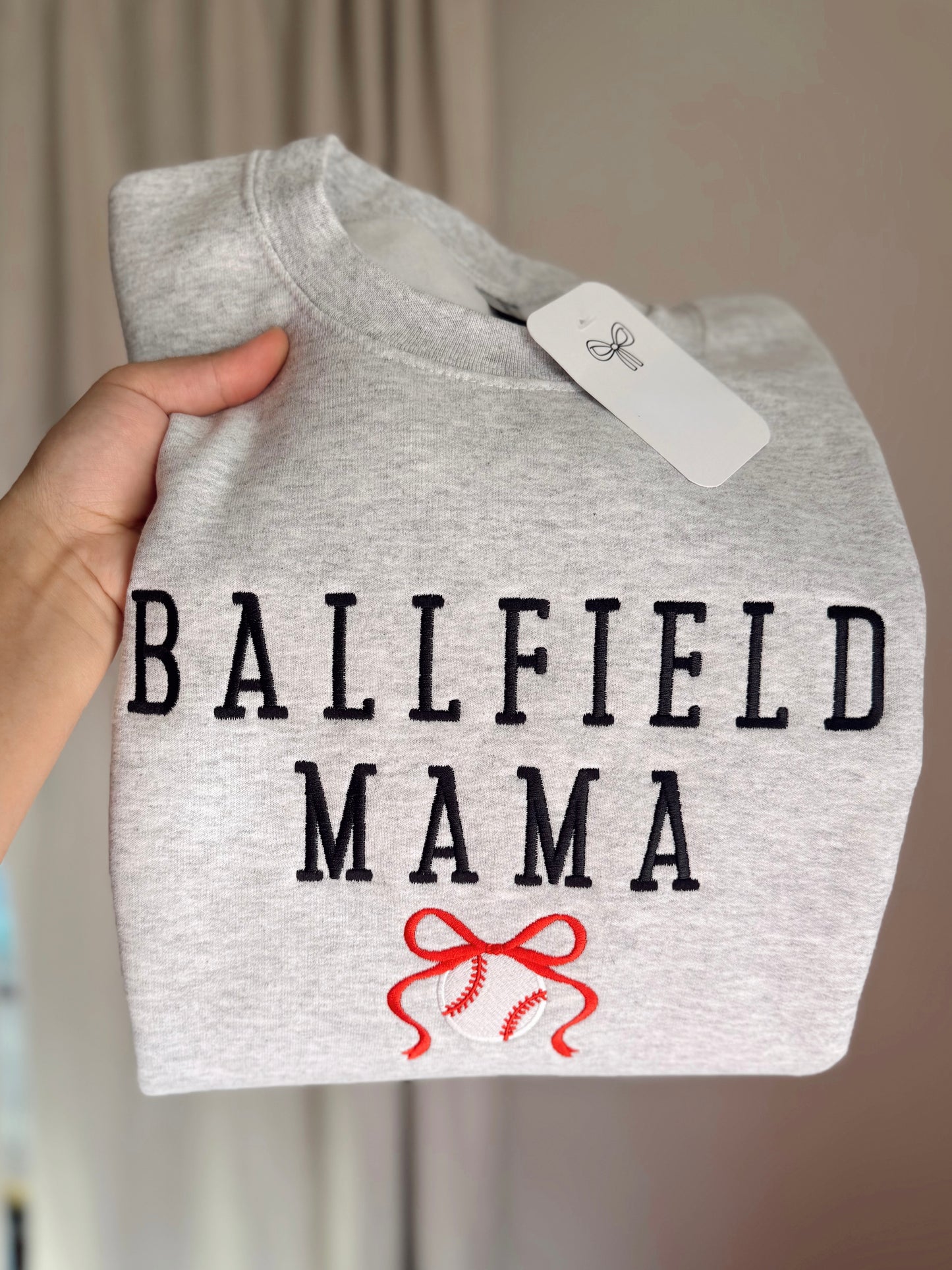 Embroidered ball field mama
