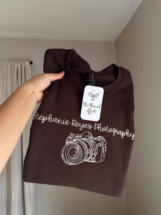 Embroidered custom photography camera