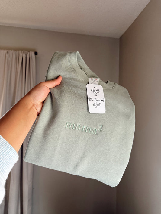 Embroidered mama with number