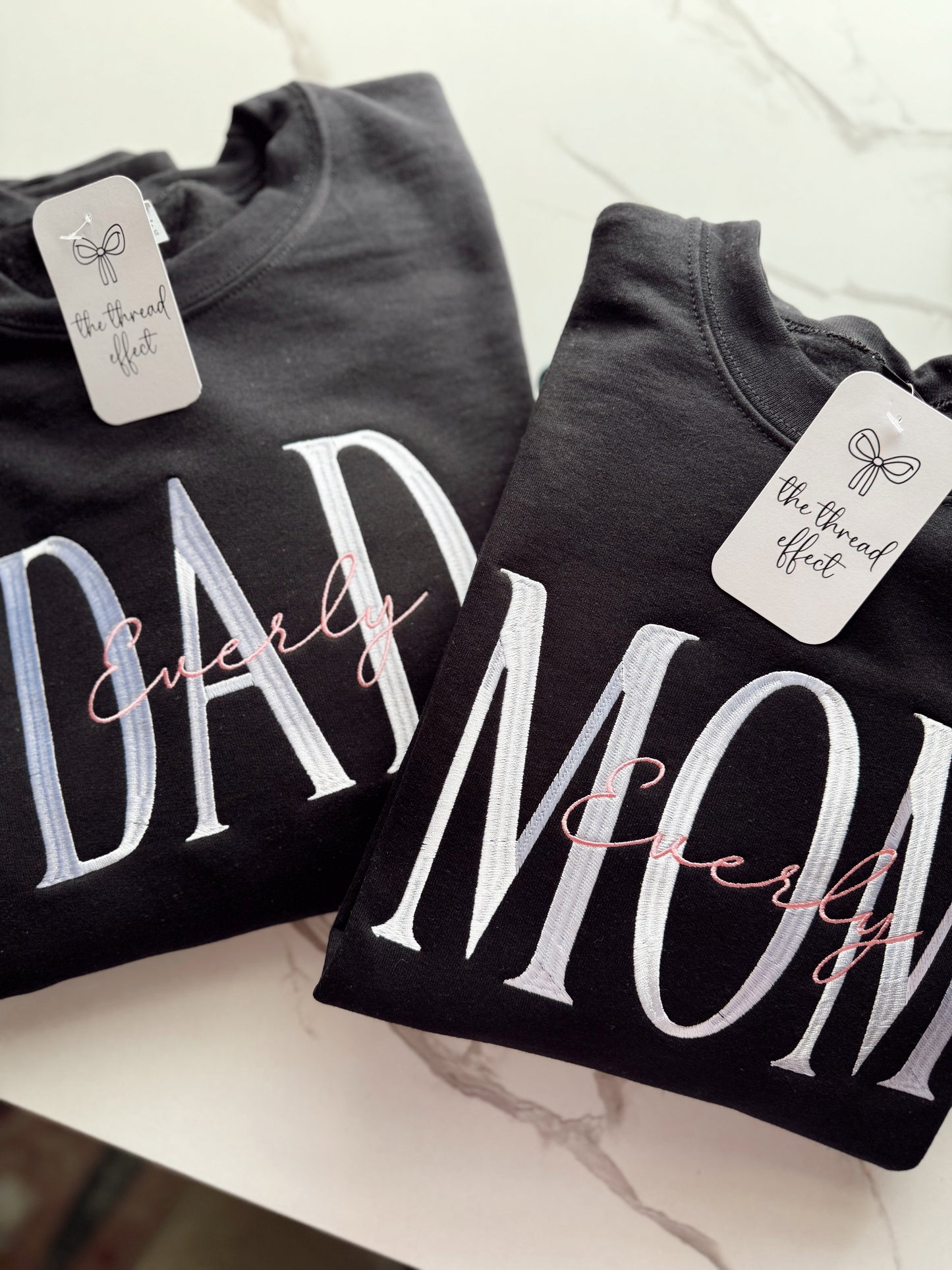 Embroidered custom mom & dad