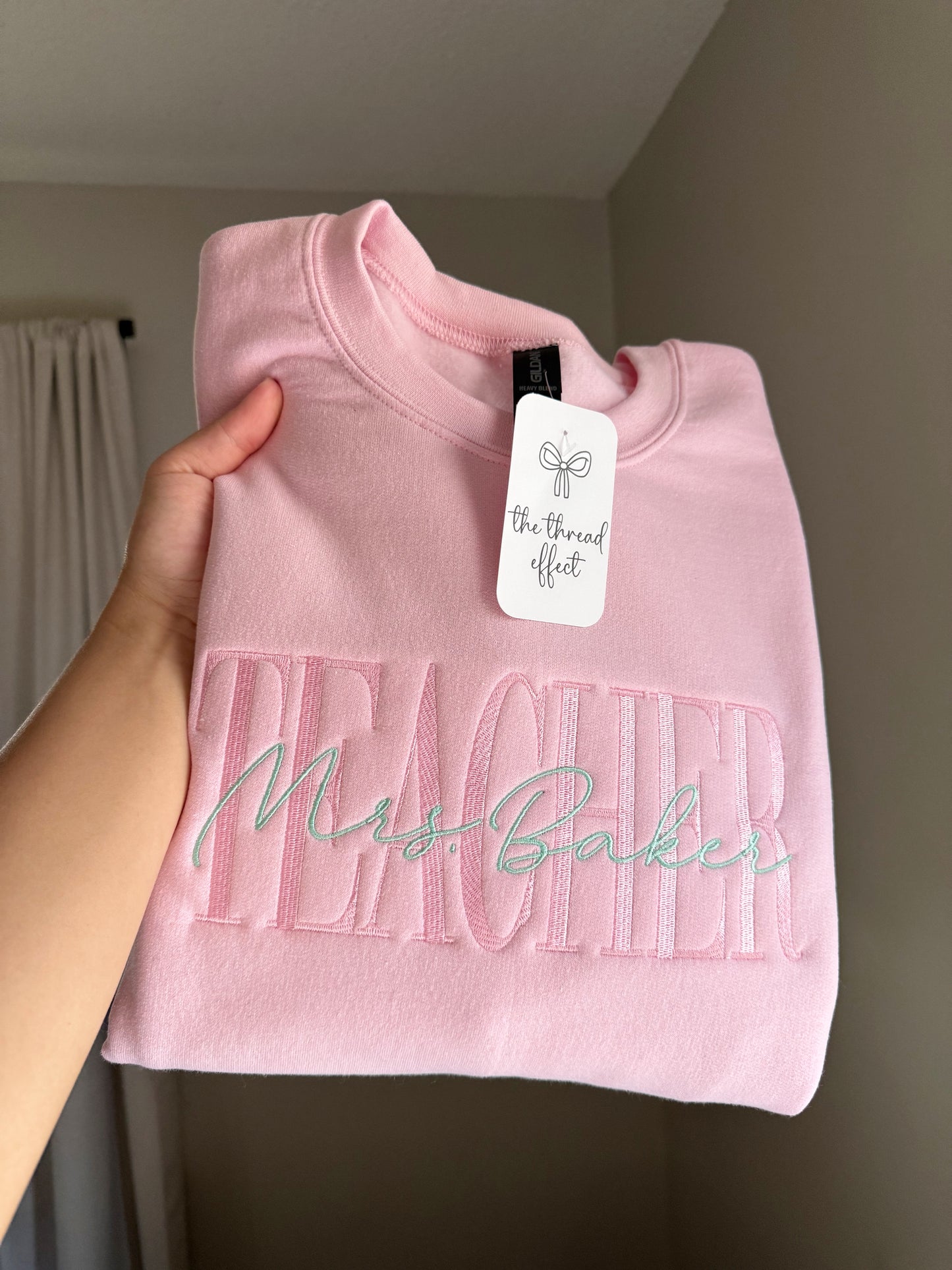 Embroidered custom teacher